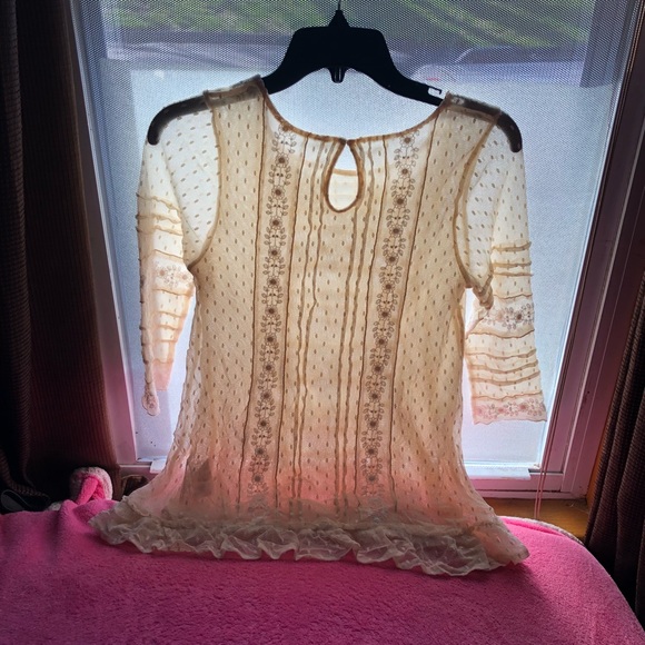 Free People Sheer Bohemian Top - Picture 2 of 6